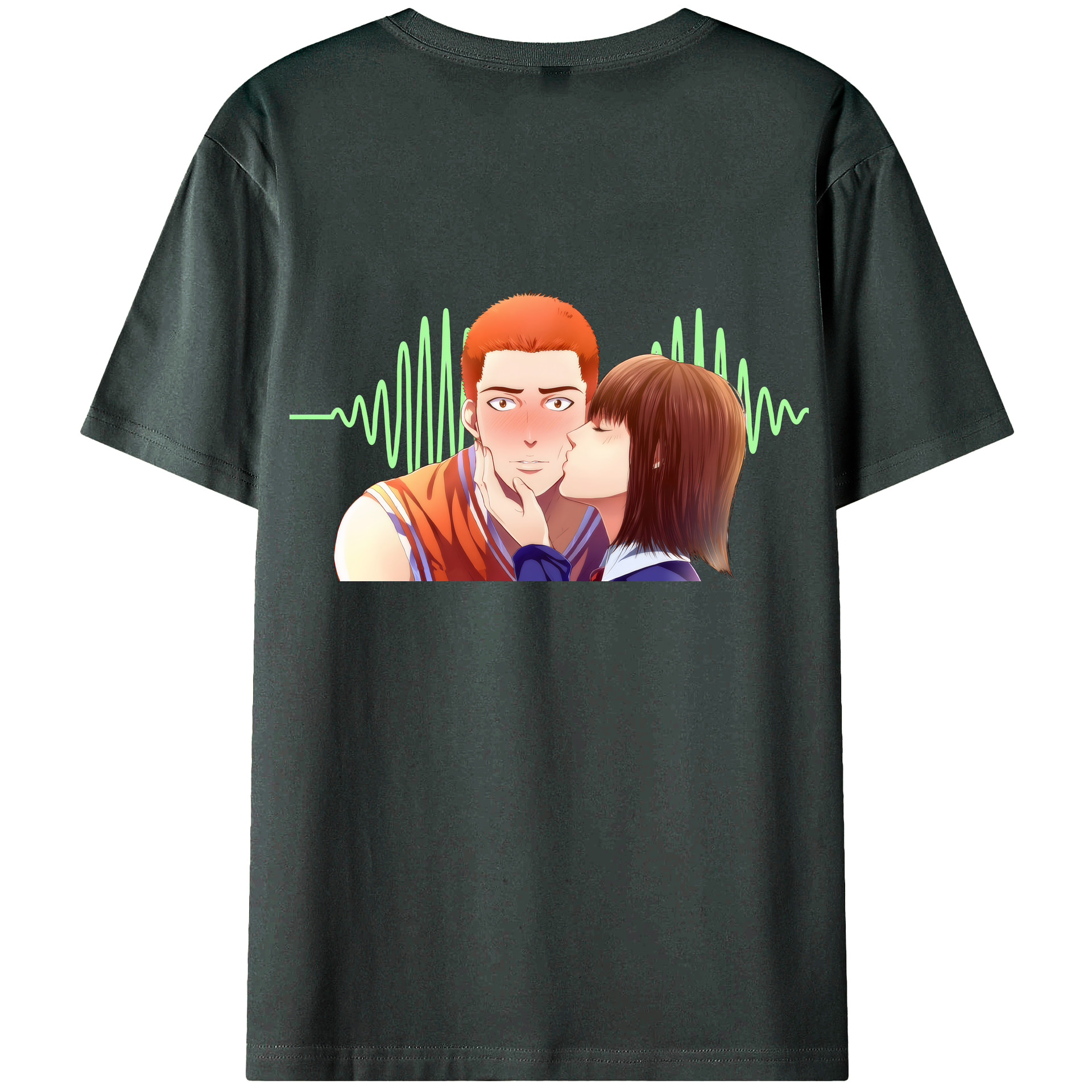 （画像用） SLAM DUNK／スラムダンク 綿100％ メンズ半袖Tシャツ（バックプリント） 通気性
